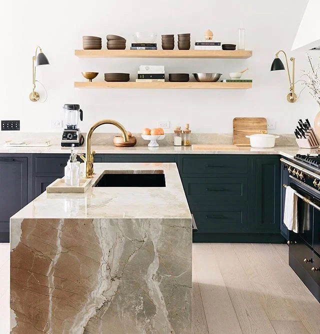 Kitchen of Anna Bond, CEO of Rifle Paper Co. via Cup of Jo