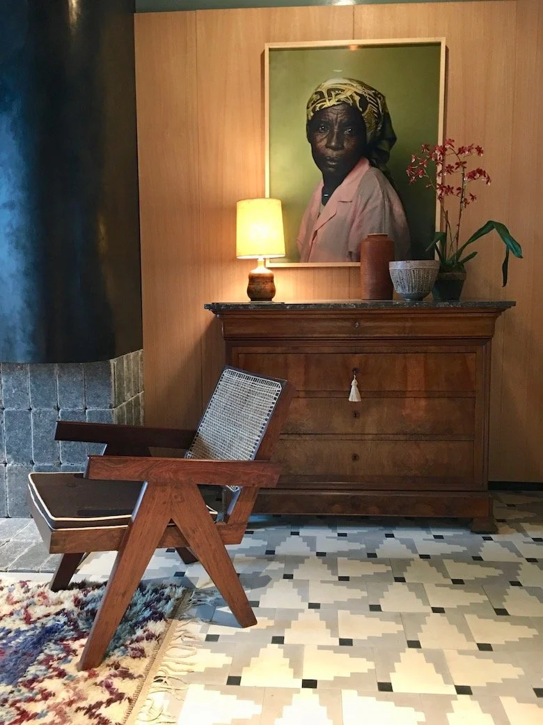 Interior design by Neal Beckstedt. Chair by Pierre Jeanneret