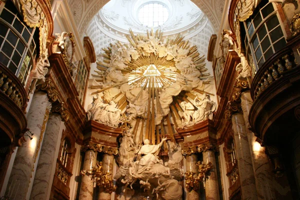 The altar in St. Charles Church in Vienna