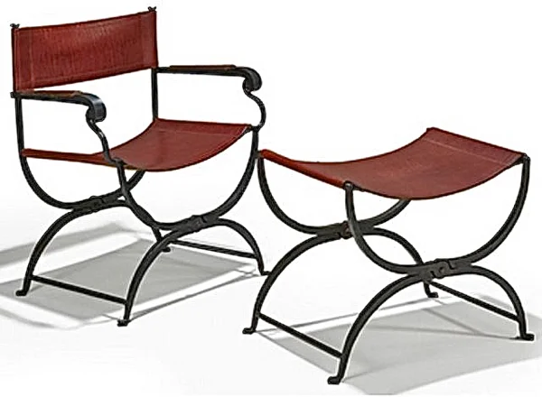 Curule chair and stool
