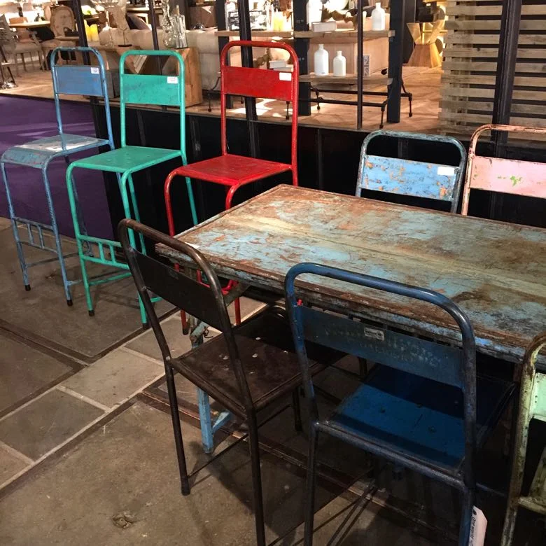 Recycled furniture from One World Interiors has warm country feel.