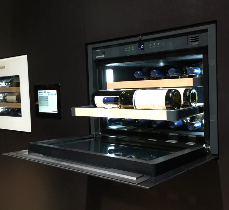 This Liebherr wine refrigerator holds 18 bottles