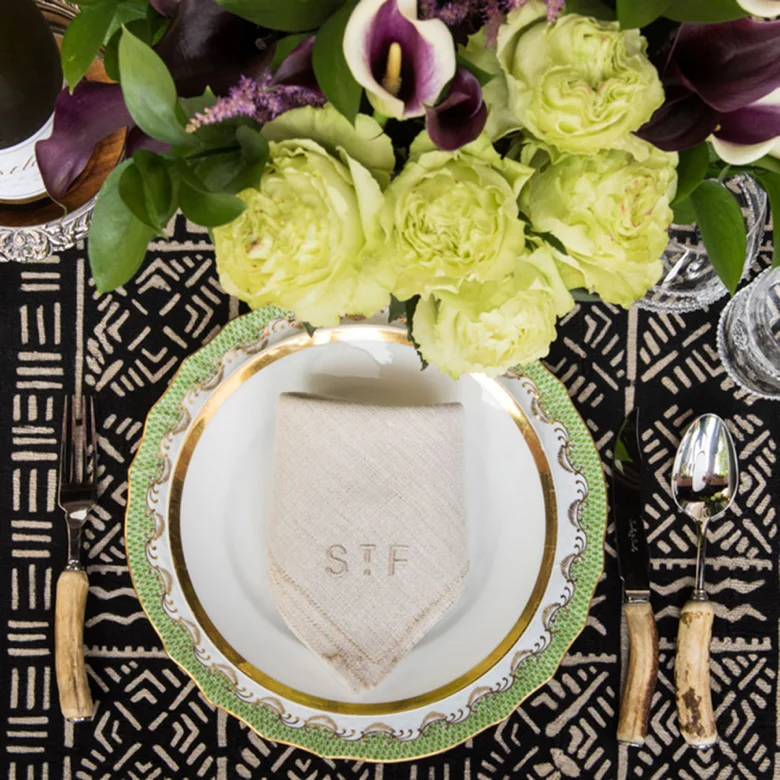 St. Frank- mudcloth tablecloth