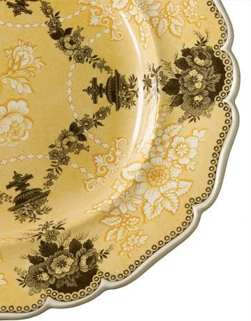 Transferware in a rare yellow color