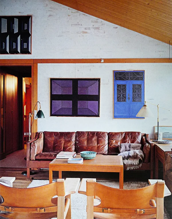 Borge Mogensen's living room with his model 2213 sofa and Spanish chairs.