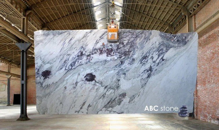 Marble slab at stoneyard