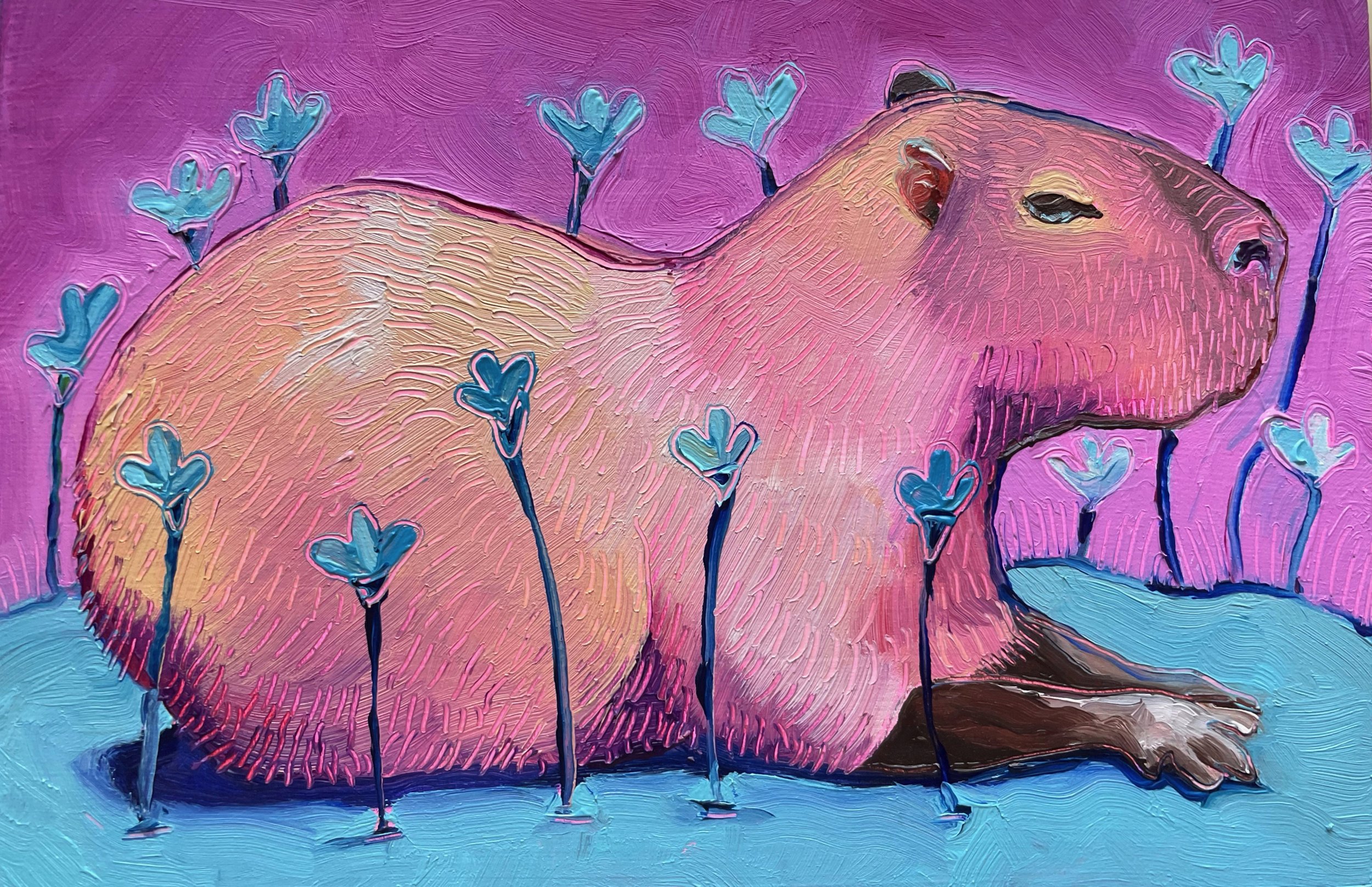 Tiny Capybara No. 1 ⭐ 4x6