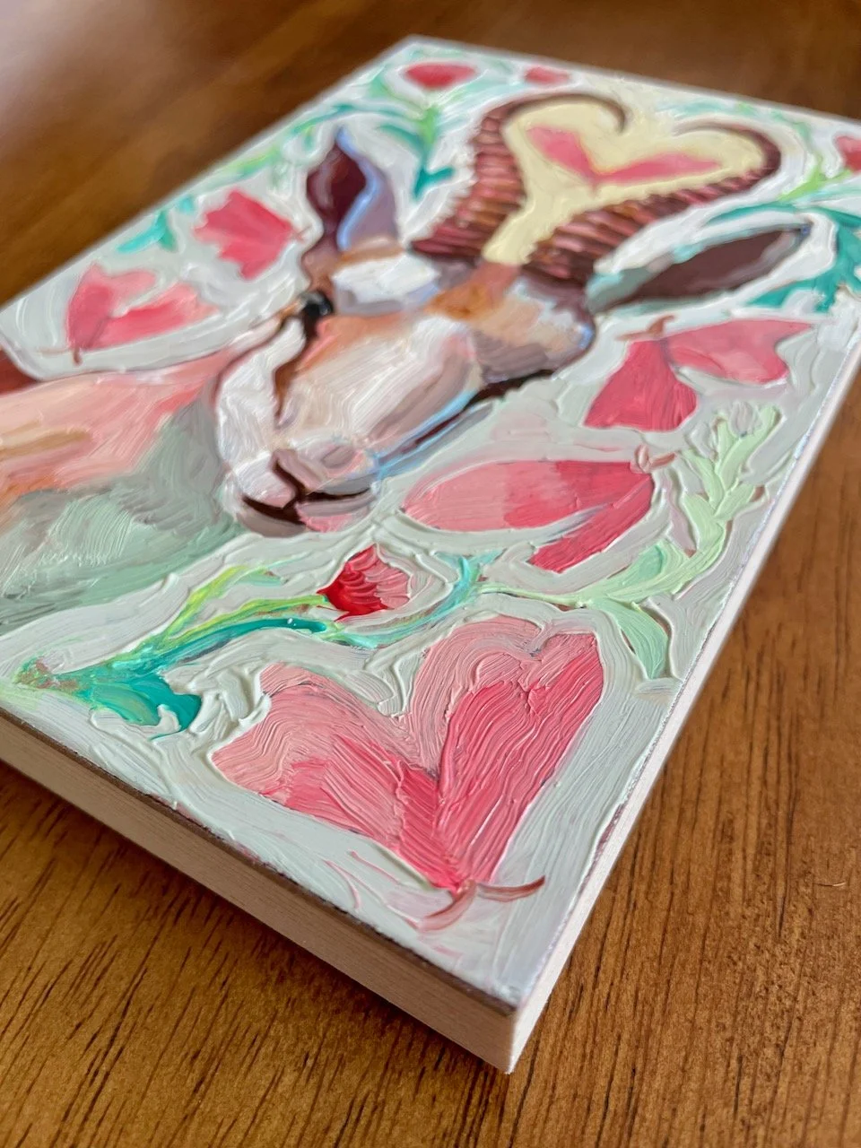 a low side angle on the gazelle painting