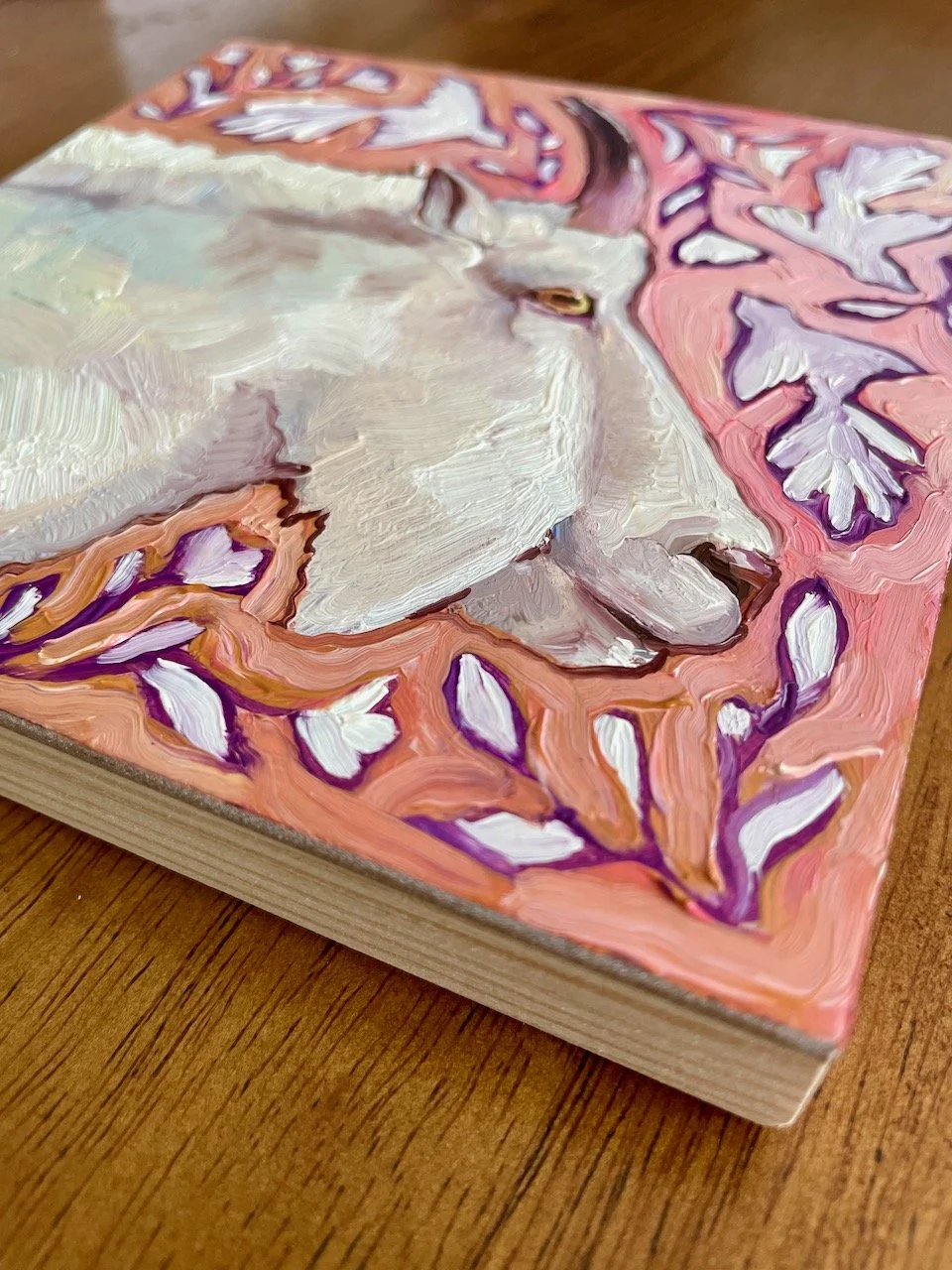 a low side angle on the mountain goat painting