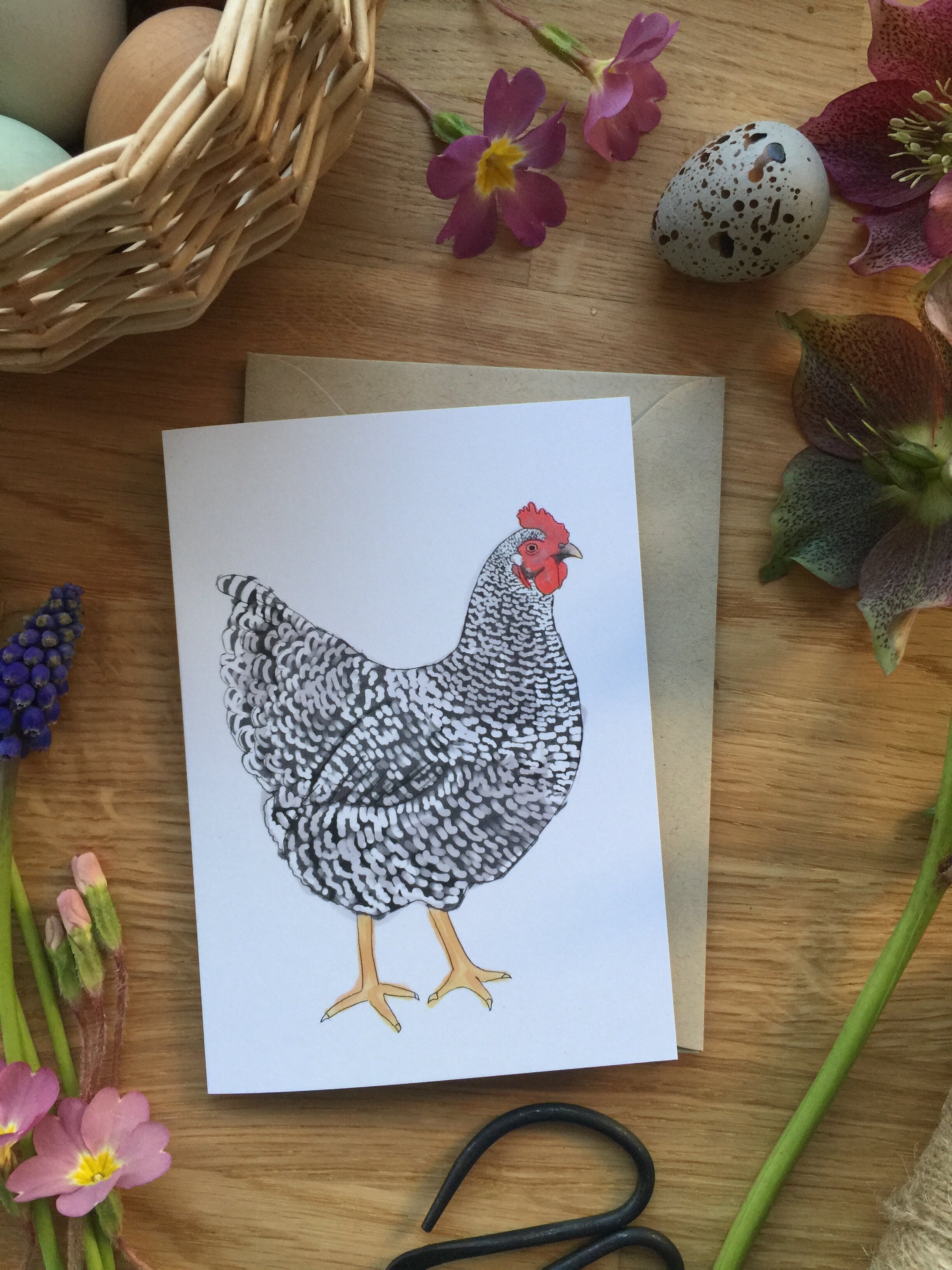 Barred Rock Greetings Card