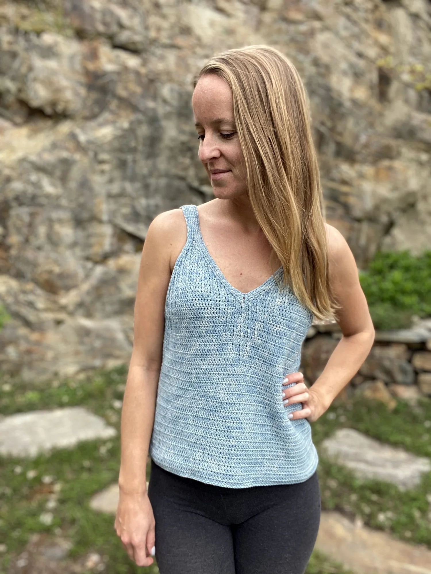 【TRICOTE】BORDER KNIT TANKTOP Lyn Tank Top — Tinderbox Crochet