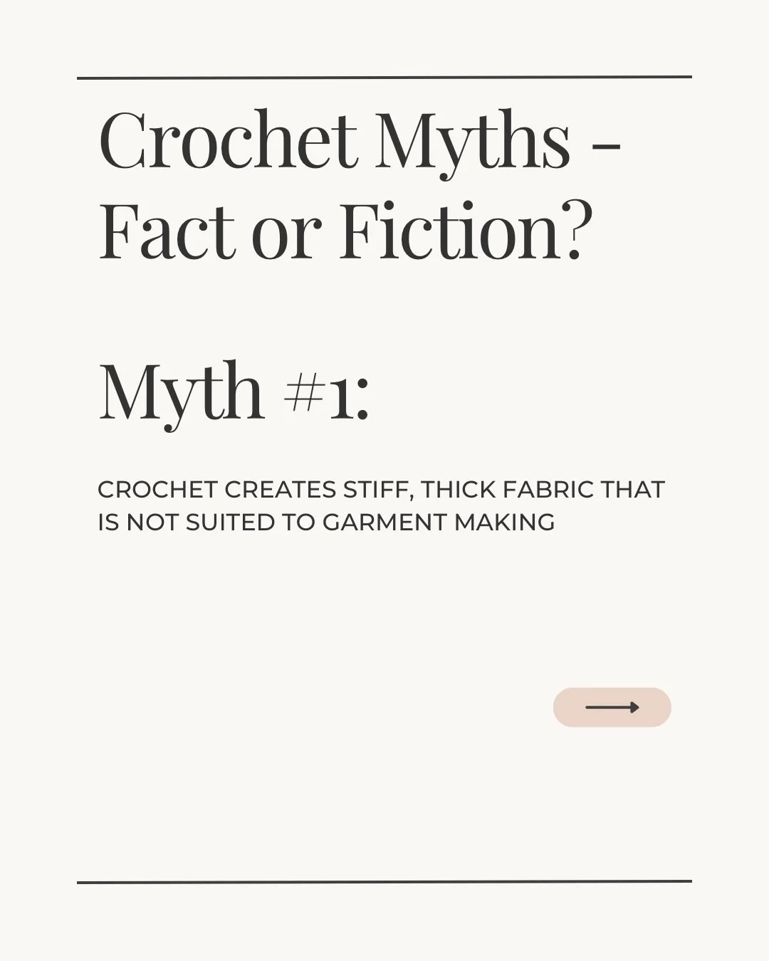 What myths and misconceptions have you heard about crochet clothing? Do you agree with them or think they&rsquo;re totally false? Sometimes the truth is somewhere in the middle.

Want to know about I feel about these myths:
- crochet garments don&rsq