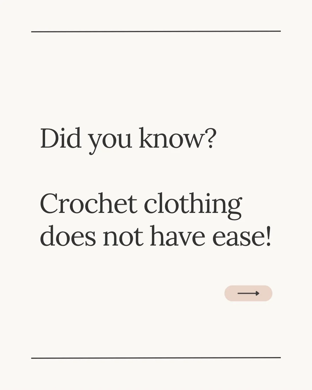 You heard it here first - crochet clothing does NOT have ease&hellip;. Or at least not until you&rsquo;re talking about it in relationship to the person who is going to be wearing it!

If you want to know all my thoughts, feelings &amp; opinions on e