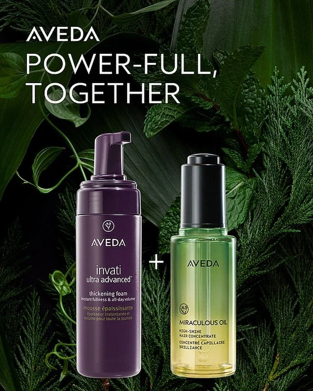 Meet this power-full styling duo: Invati Ultra Advanced Thickening Foam + Miraculous Oil.

Start with the thickening foam for lightweight fullness, then finish with Miraculous Oil for soft shine and a polished look. Together, they create hair that fe
