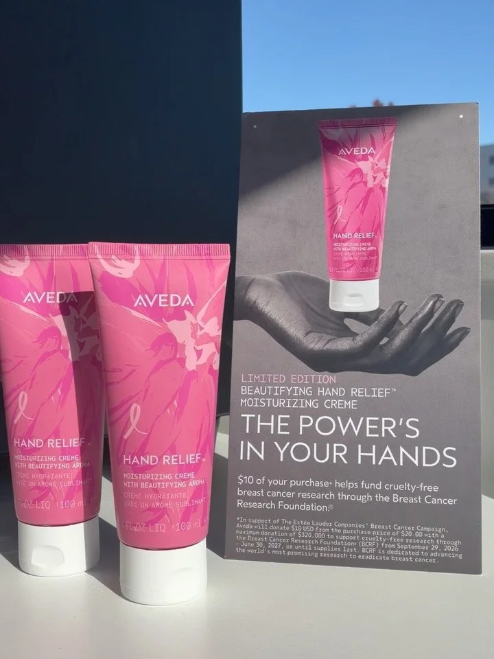✨New product highlight✨
Come in and snag our Limited Edition Beautifying Hand Relief for only $20

10 dollars from every purchase of Aveda&rsquo;s limited edition Beautifying Hand Relief supports cruelty-free breast cancer research through the Breast