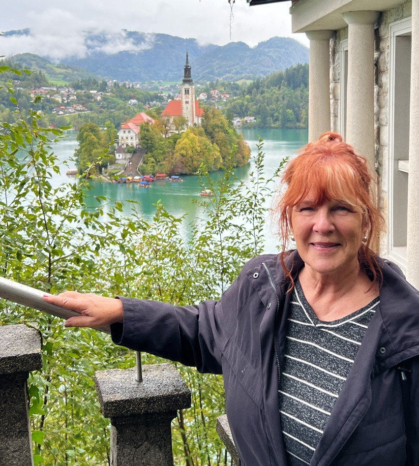 Phyllis at Lake Bled, Slovenia