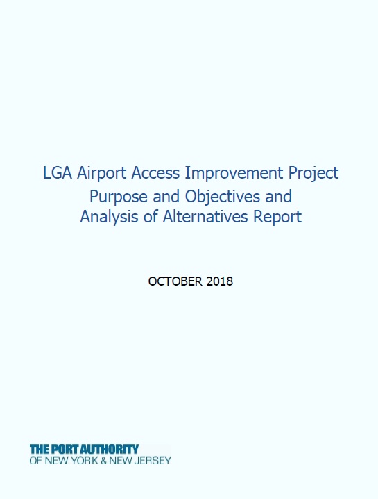PANYNJ’s Purpose and Objectives and Analysis of Alternatives Report (PDF, October 2018)