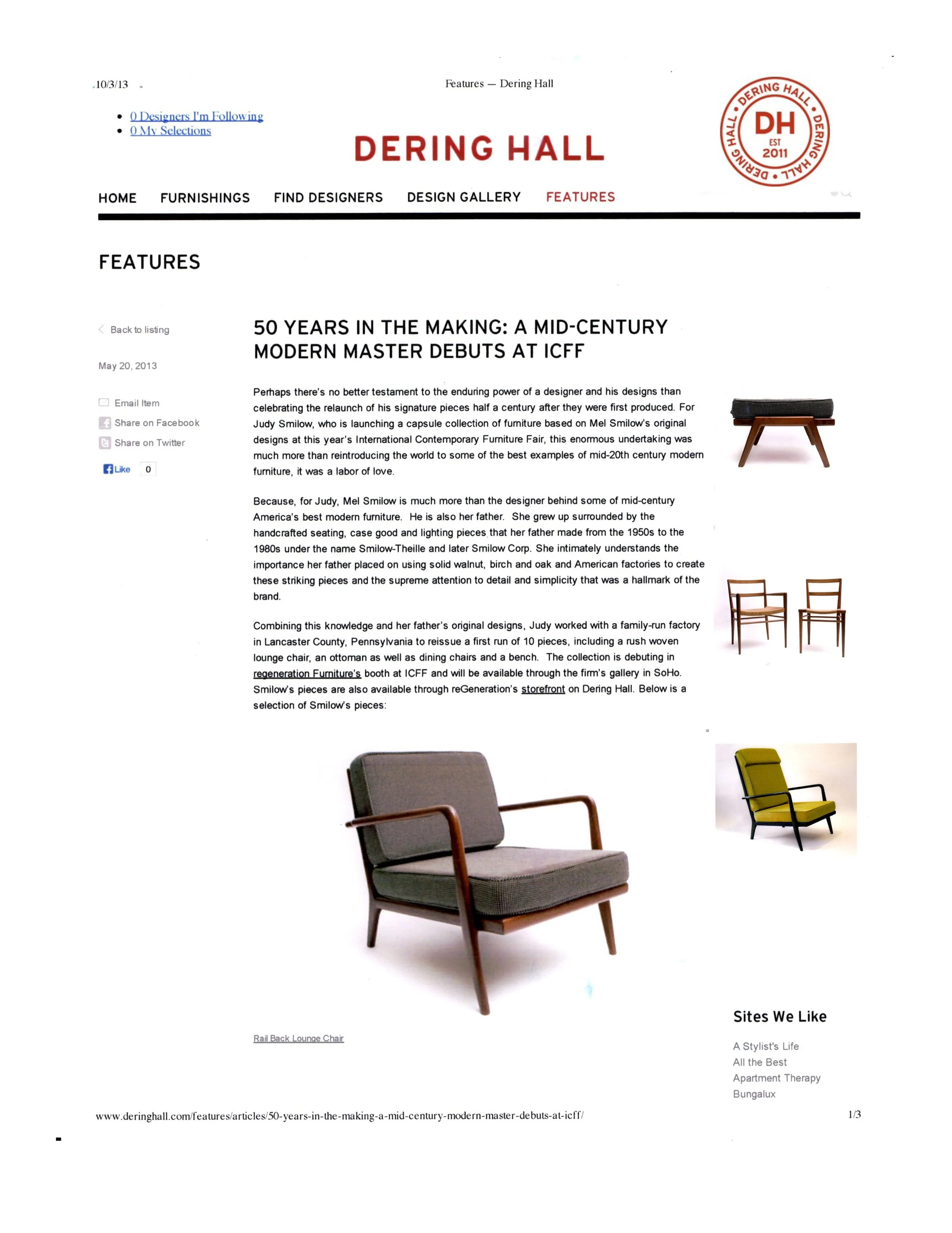 50 Years In The Making: A Mid-Century Modern Master Debuts at ICFF