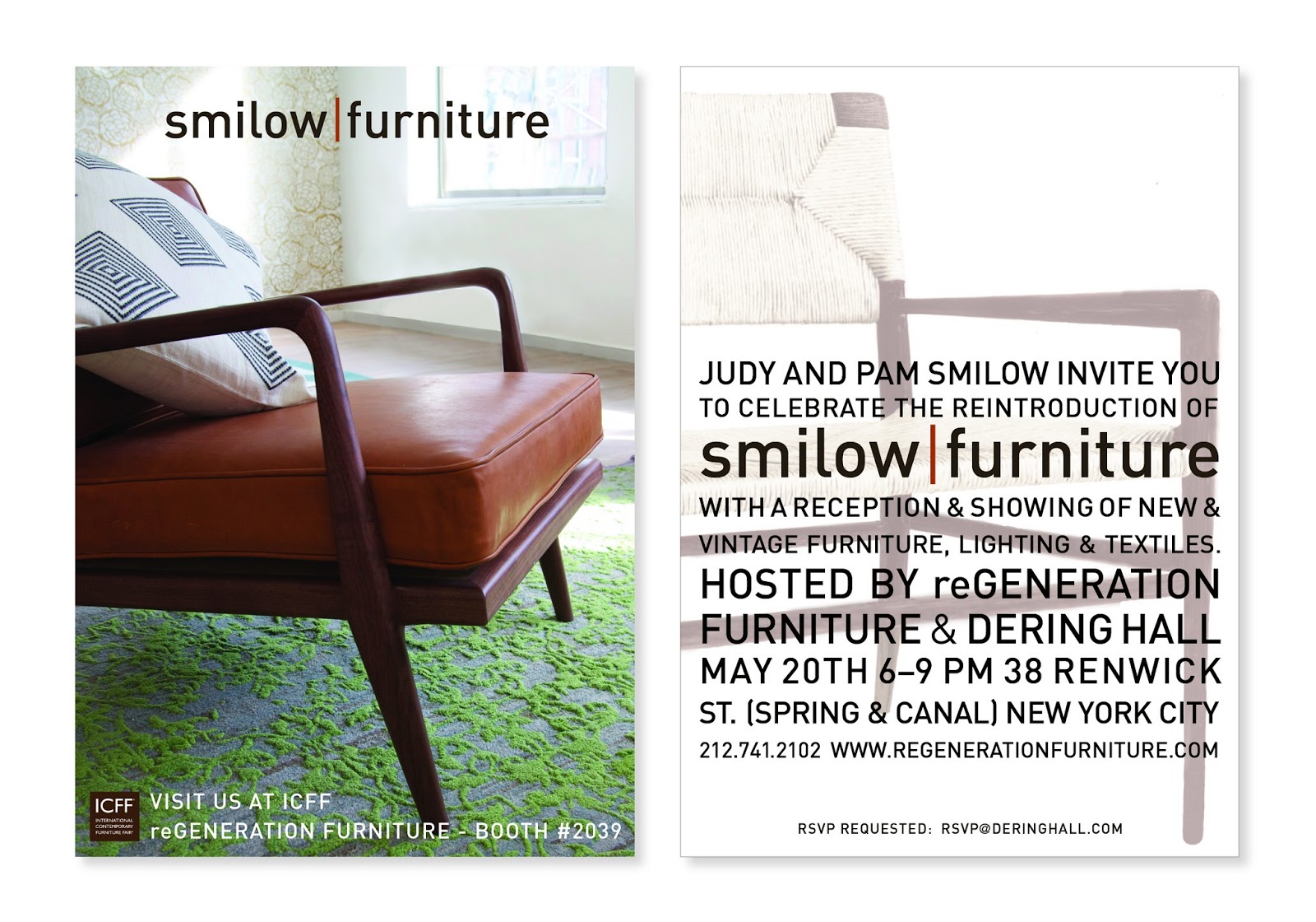 Smilow Furniture-ICFF Launch and Party Invitation