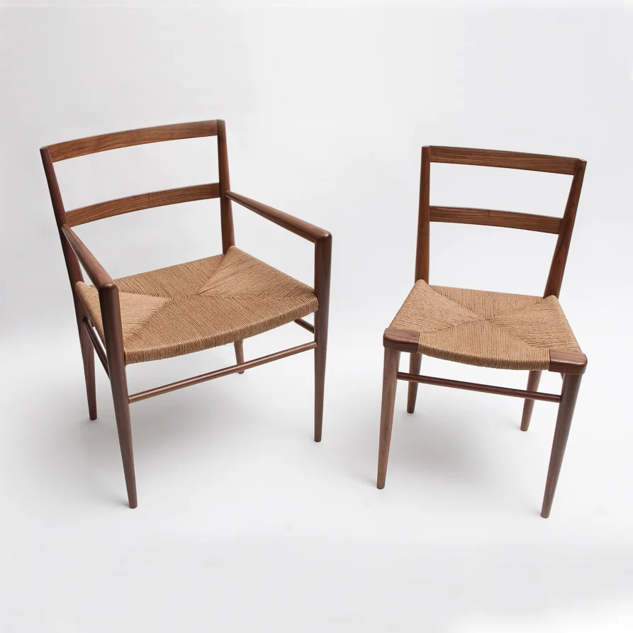 Woven Rush-Backed Dining Chairs - DCA 450 + DCA 650 — Smilow Design