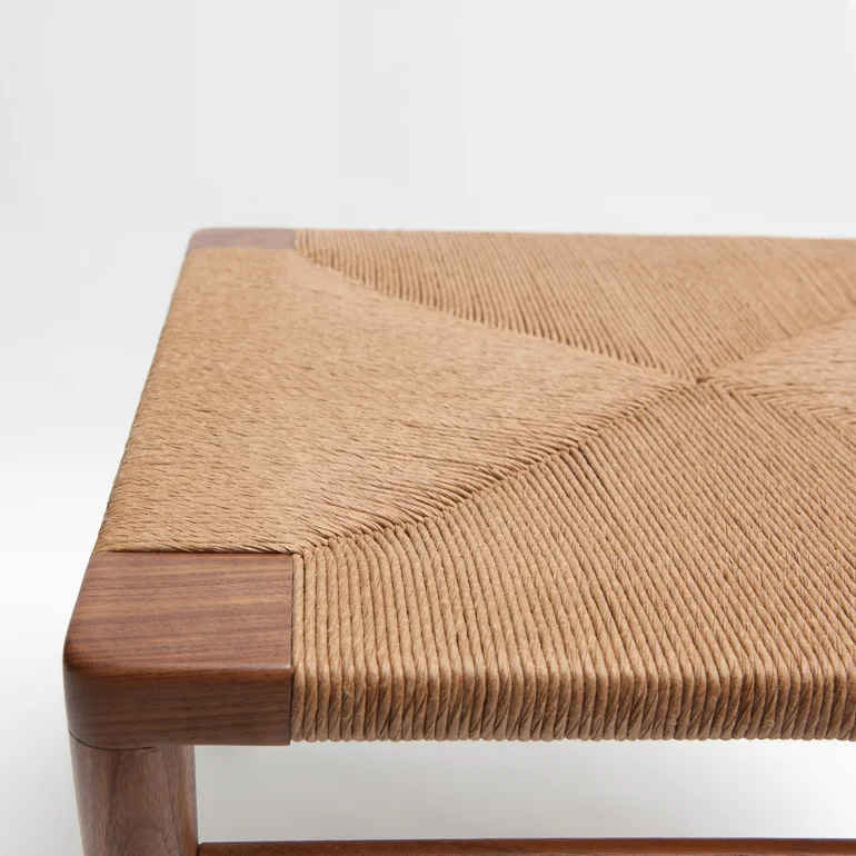 Mel Smilow Rush Weave Counter Stool Woven Rush Ottoman RLO 44