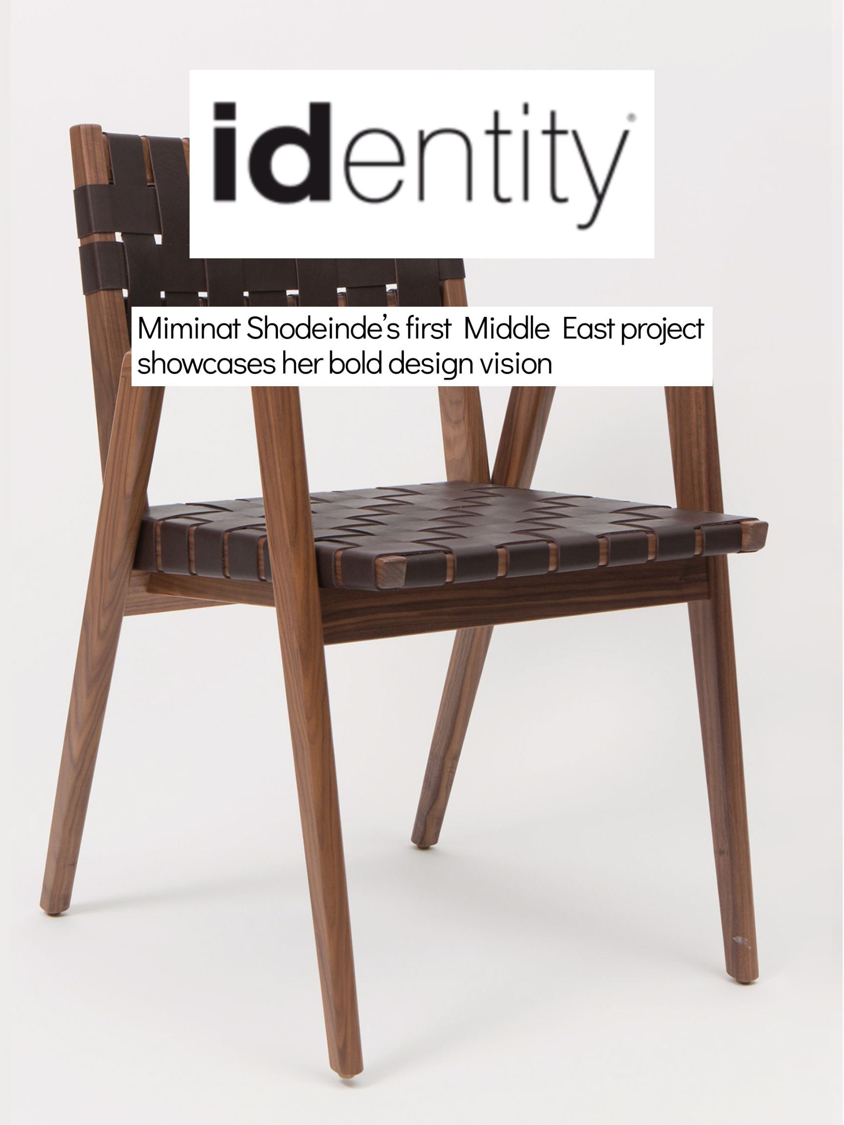 Woven Leather Dining Chairs featured in Identity Magazine