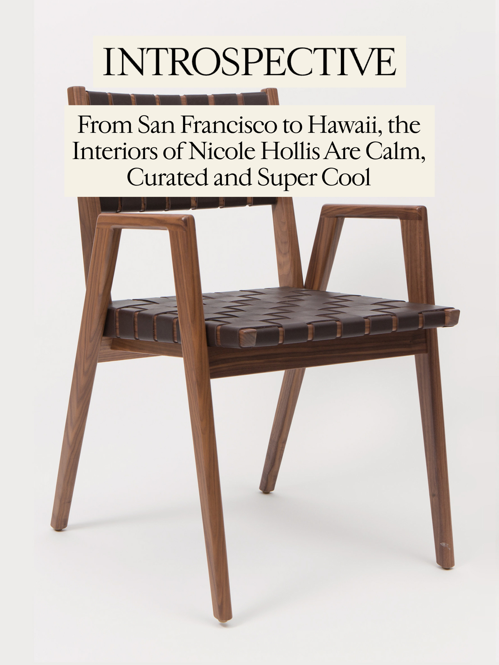 Woven Leather Dining Chair in Introspective Magazine