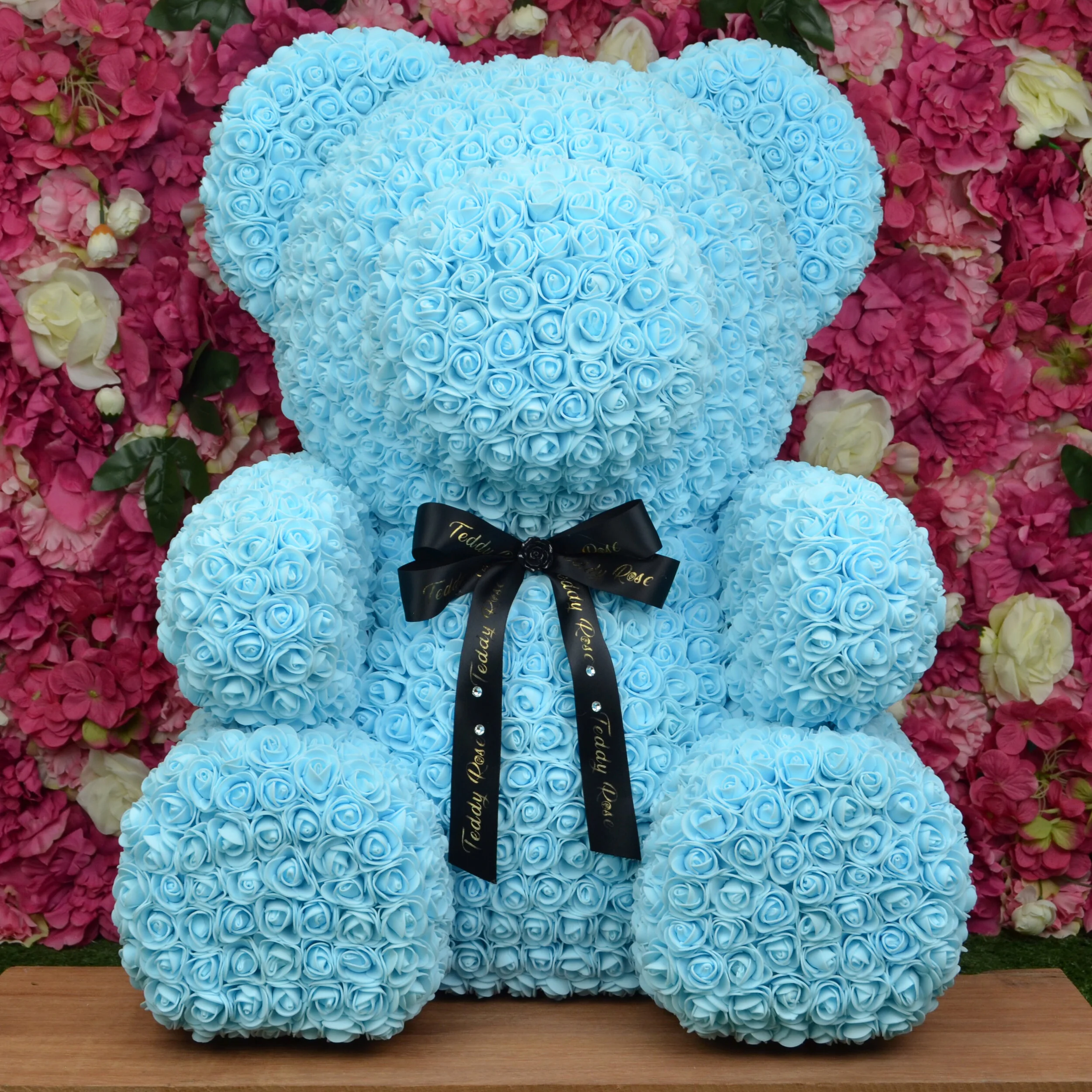 Large Teddy Rose - Baby Blue