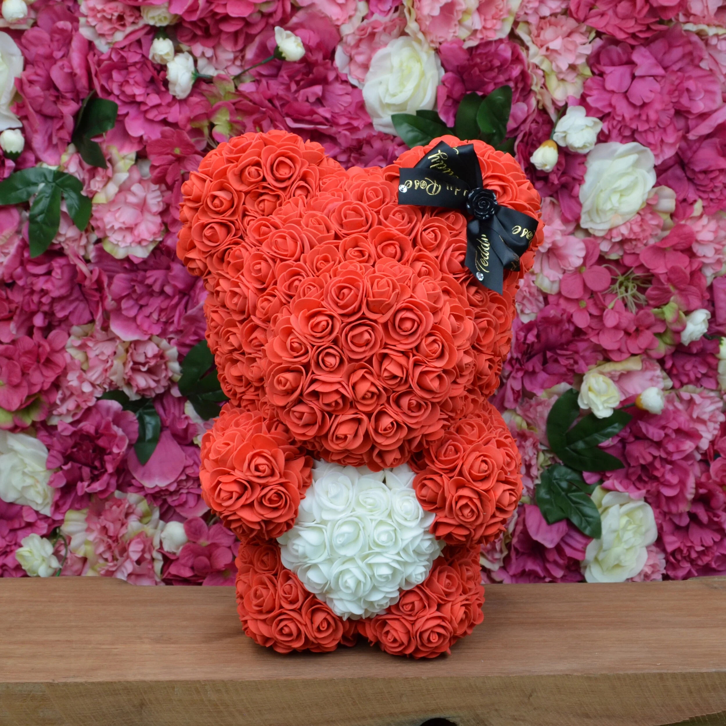 Standing Teddy Rose - Red