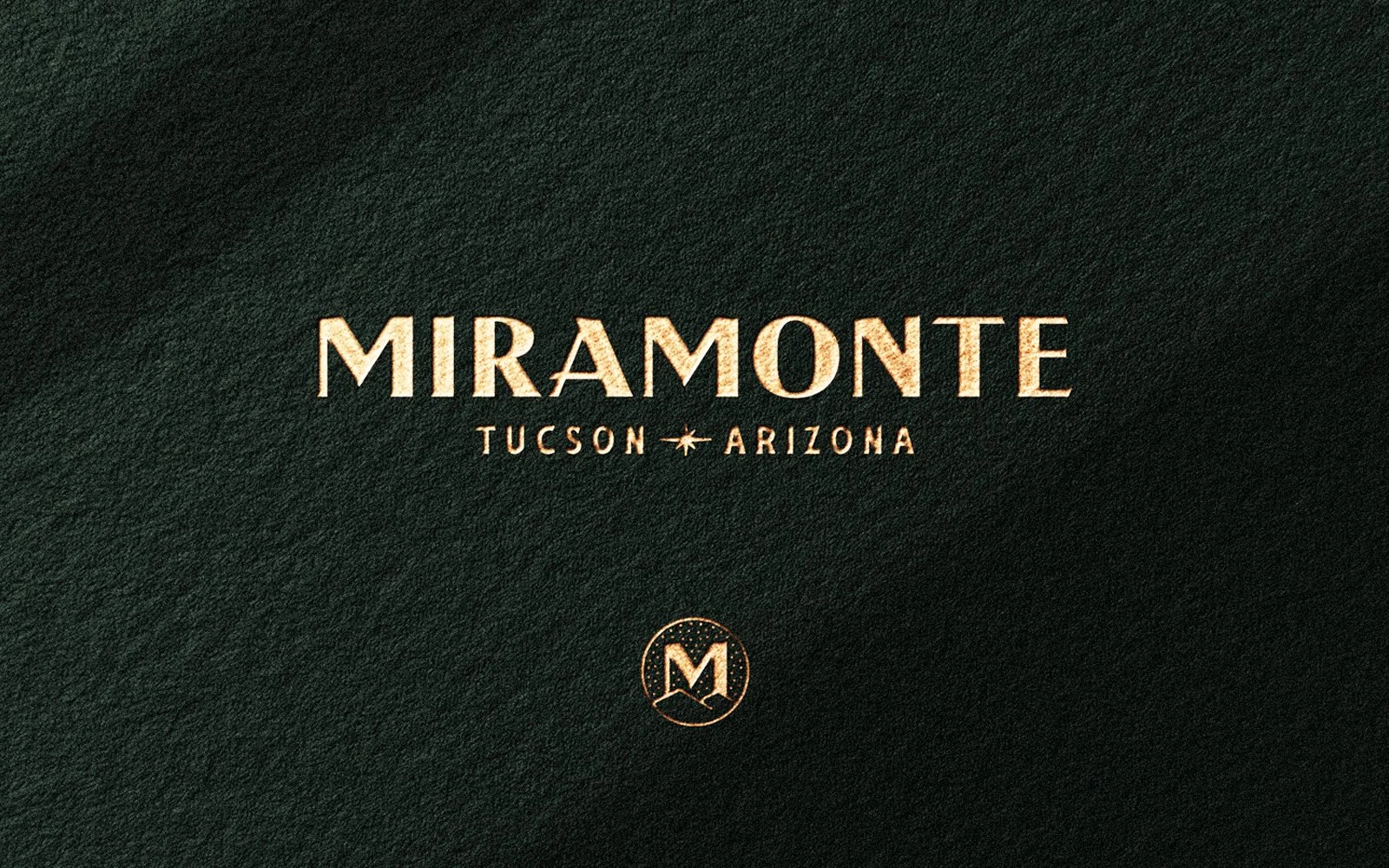 Miramonte restaurant primary logo design, monogram and brand identity