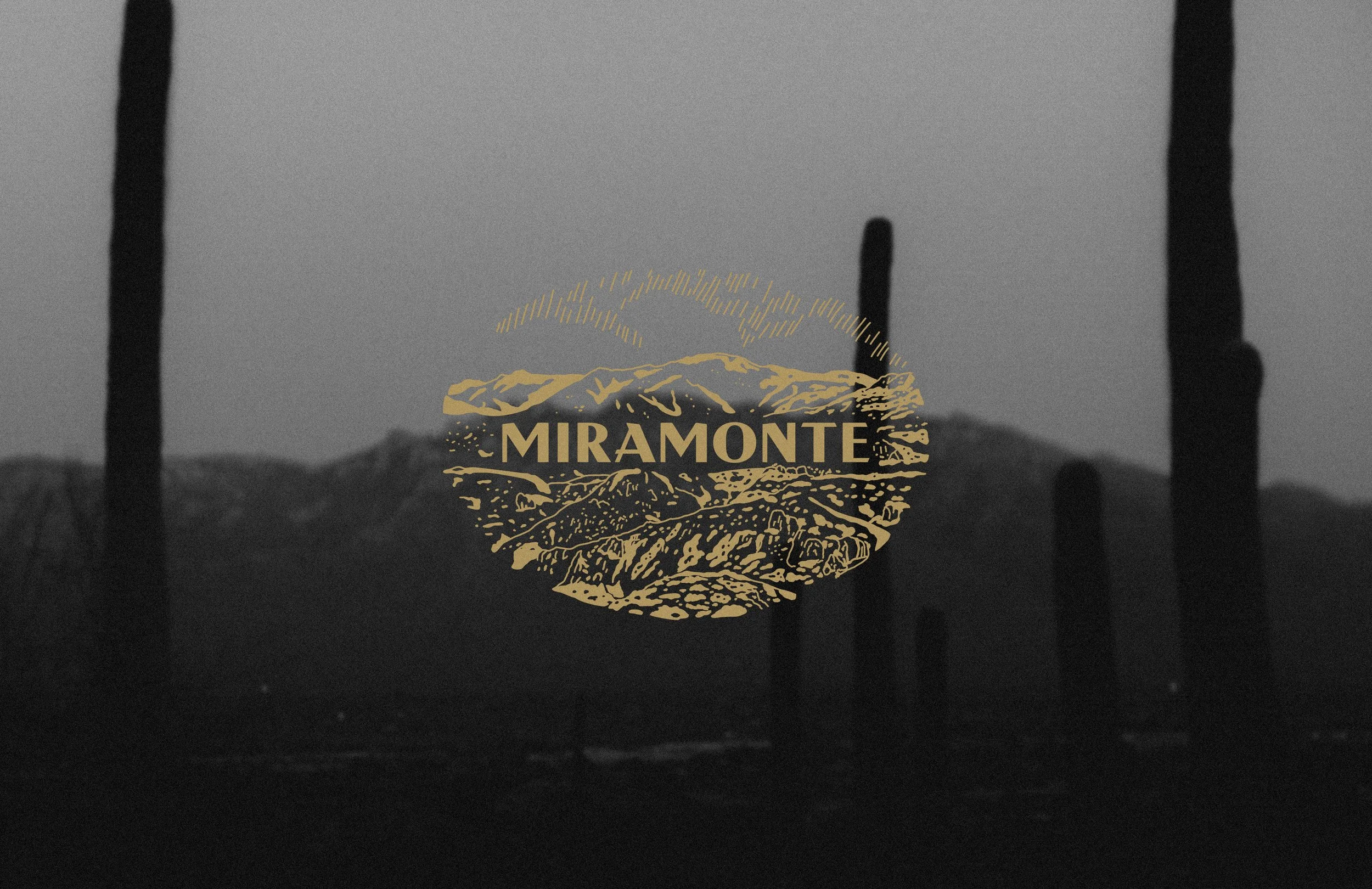 Vintage hotel inspired badge desert mountains branding design for Miramonte Tucson