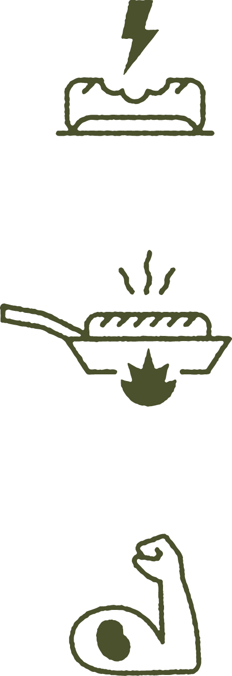 Branded cooking icon set design for Bad Hambres website and packaging design