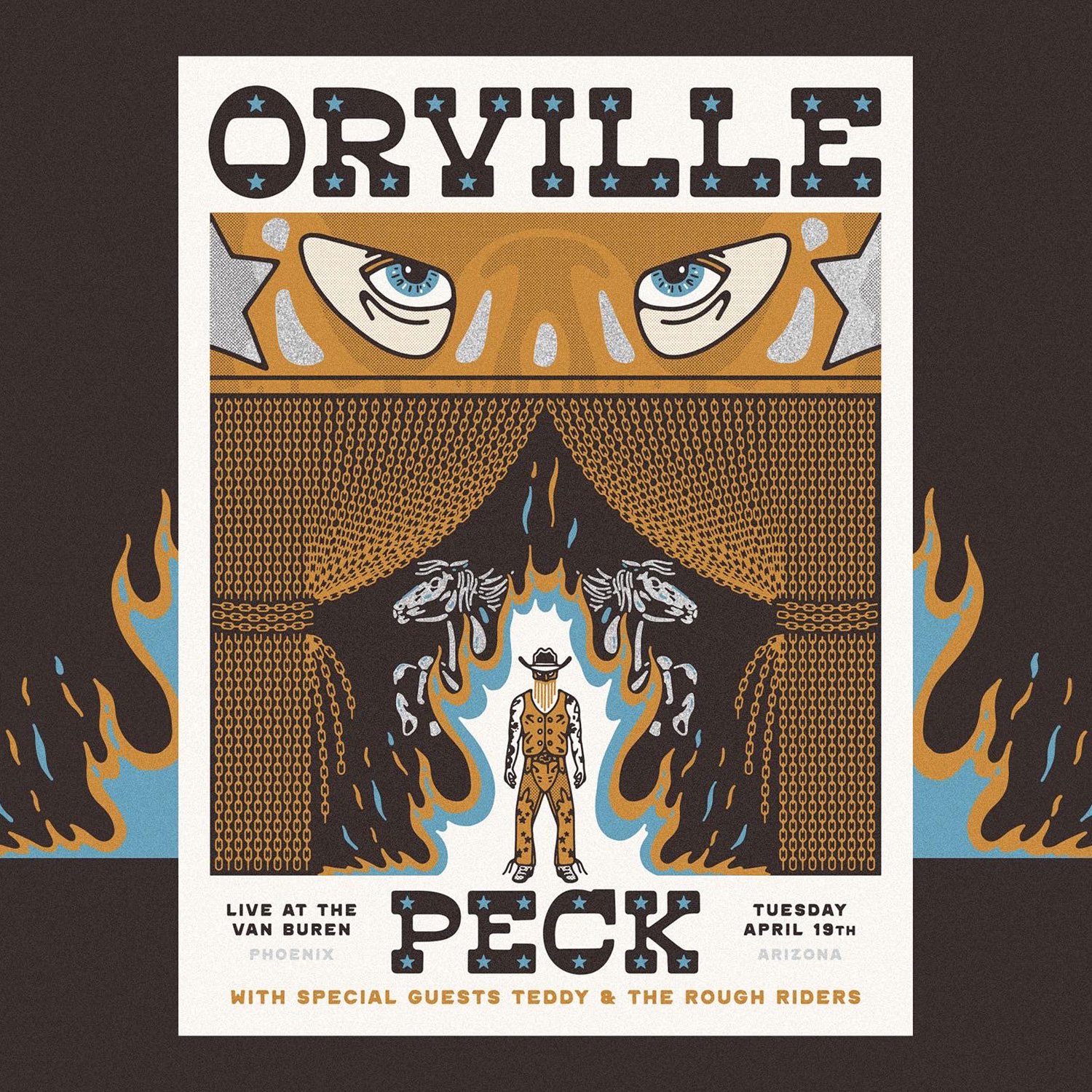  Orville Peck unused show poster design by Cactus Country 
