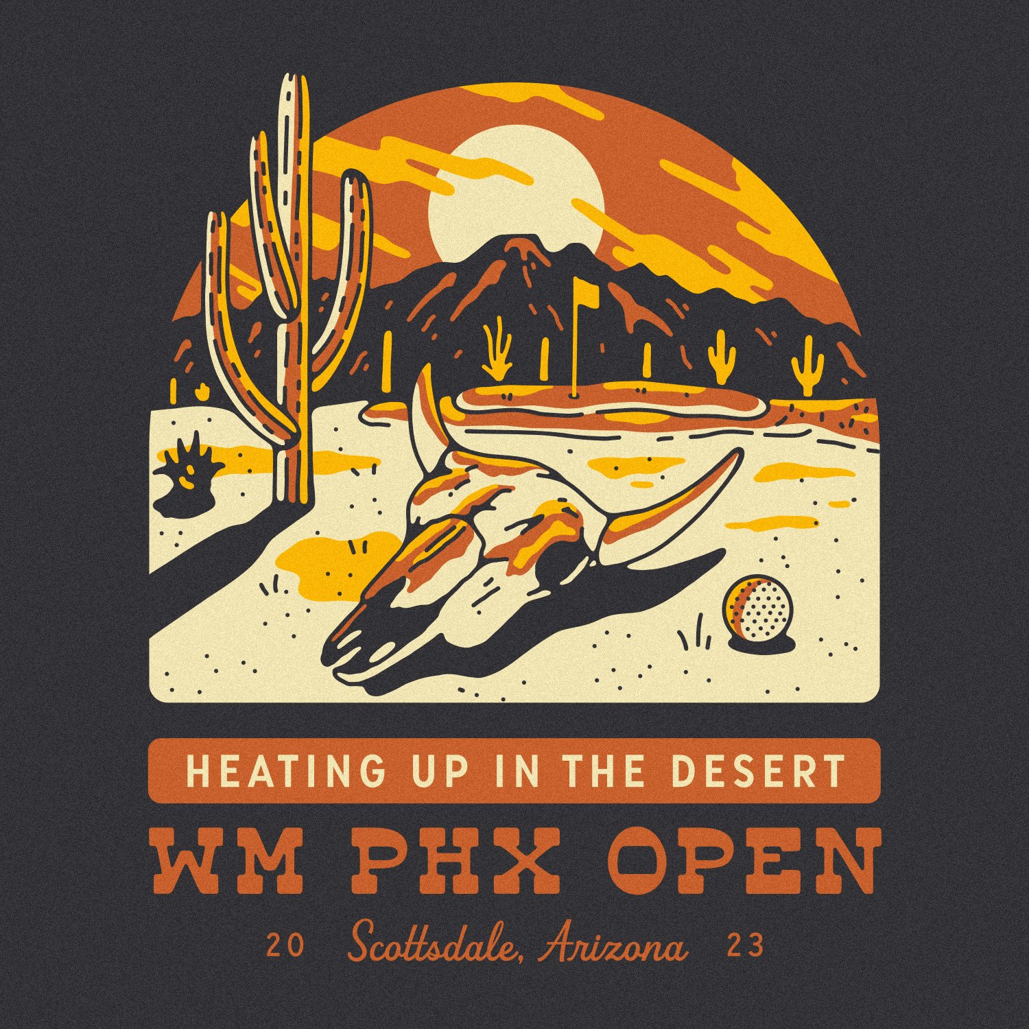  WM Phoenix Open shirt design by Cactus Country. 