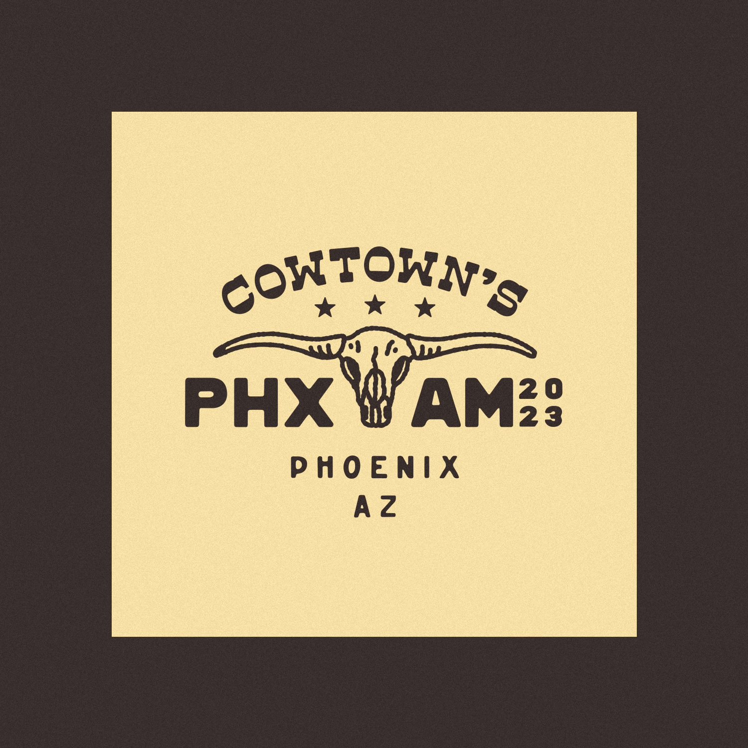  Cowtown’s Phoenix Am logo design by Cactus Country. 