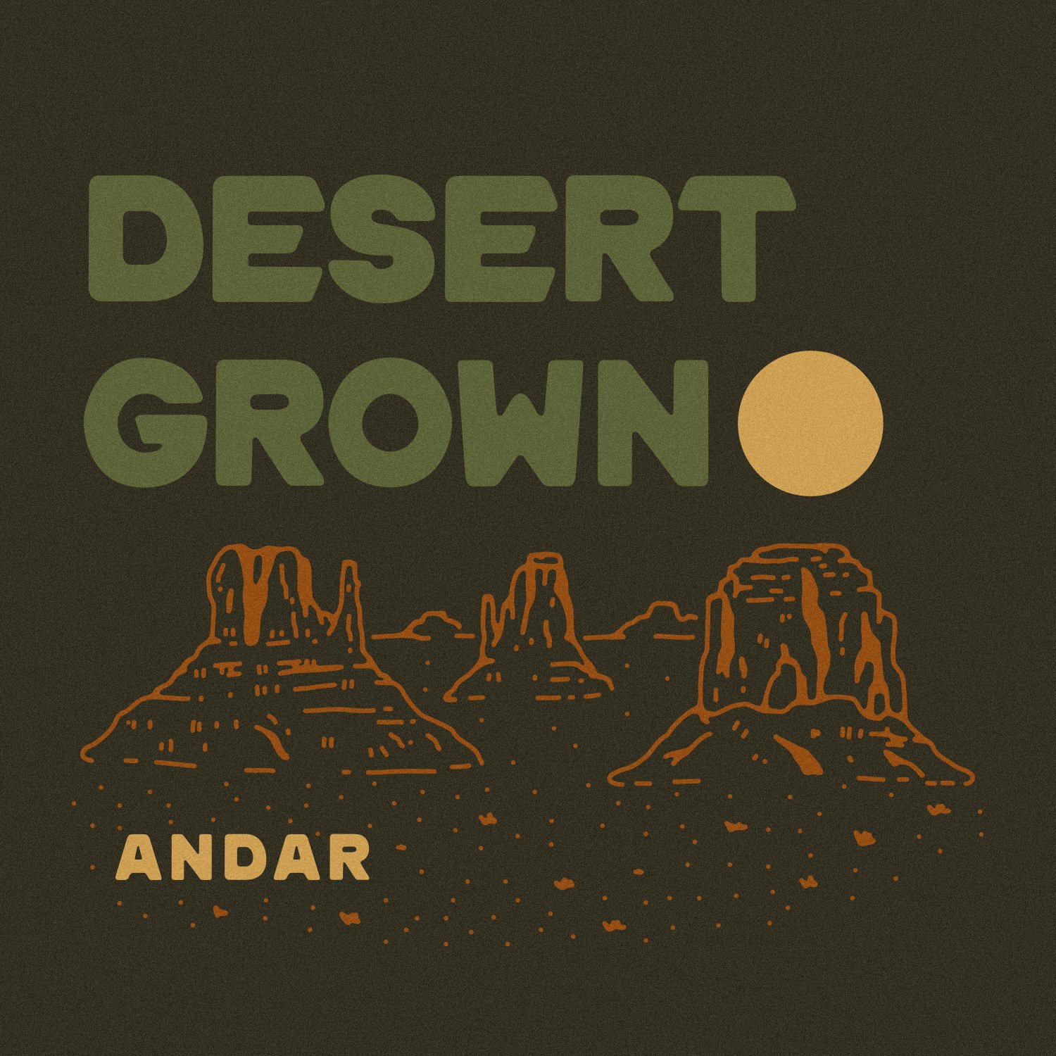  Desert Grown merch graphic for Andar, design by Cactus Country. 