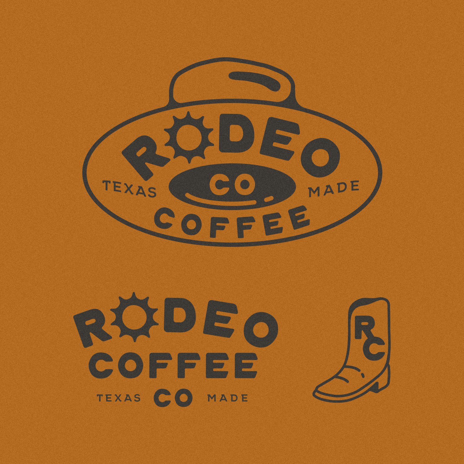  Rodeo Coffee Co logo marks and designs by Cactus Country. 