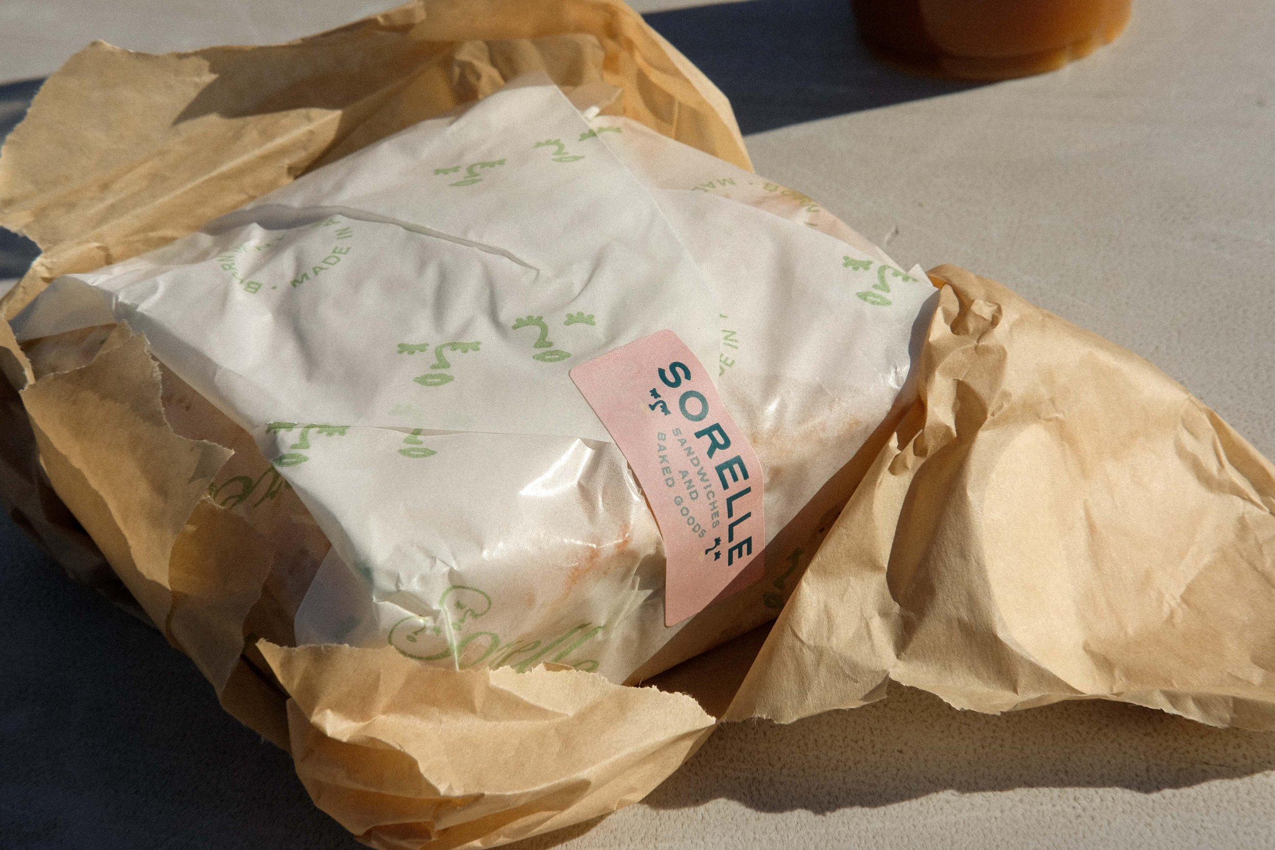 Packaging design detail with pattern food wrap design branding for Sorelle