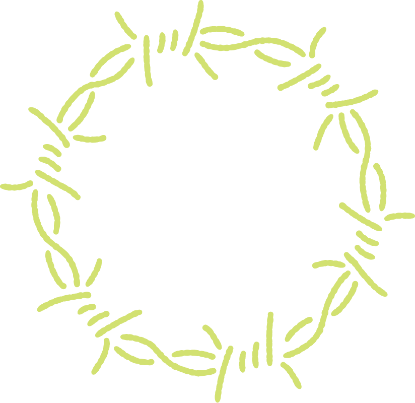 Barbed wire circle vintage illustration for western display font ironwood.