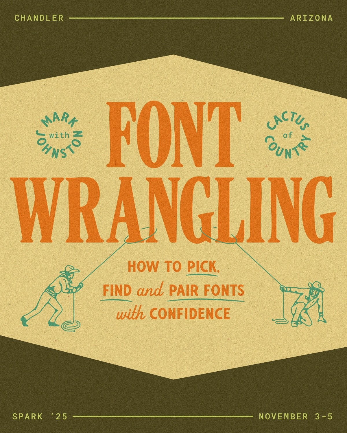 Big News from Cactus Country! We&rsquo;ll be speaking at @showit Spark 2025 Conference from 11/3 through 11/5 in Chandler, AZ. 

@theonlymark will be sharing our process for wranglin&rsquo; fonts and pairing them with confidence. If you&rsquo;ve been