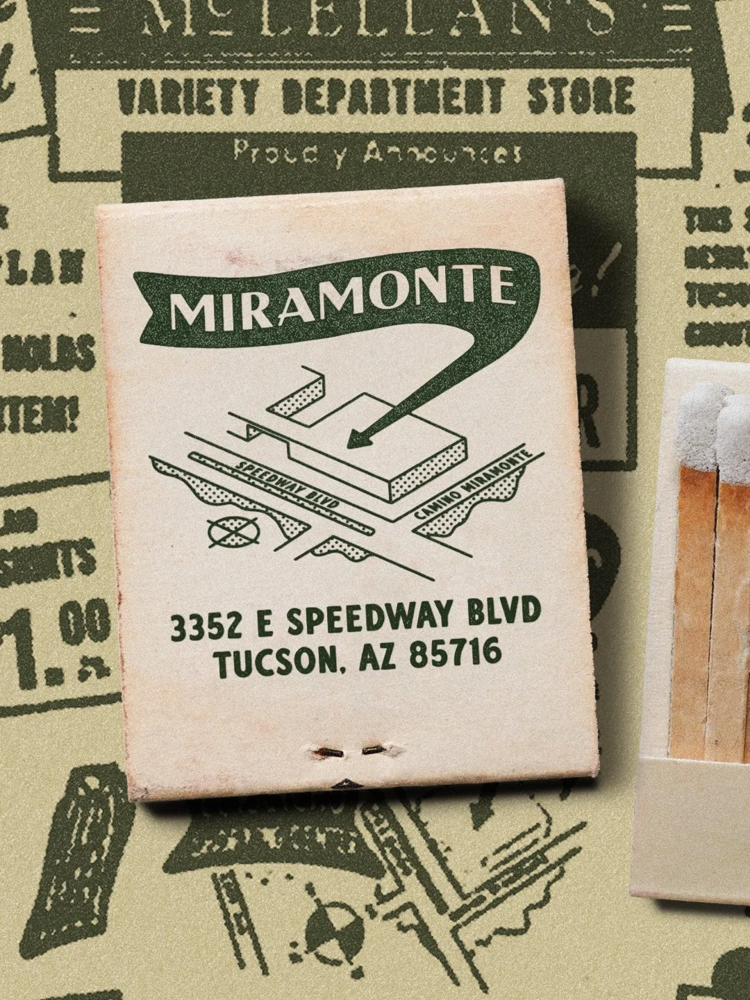 Some fun details from our recent branding work with  @miramontetucson - mid-century modern American dining in Tucson, AZ.