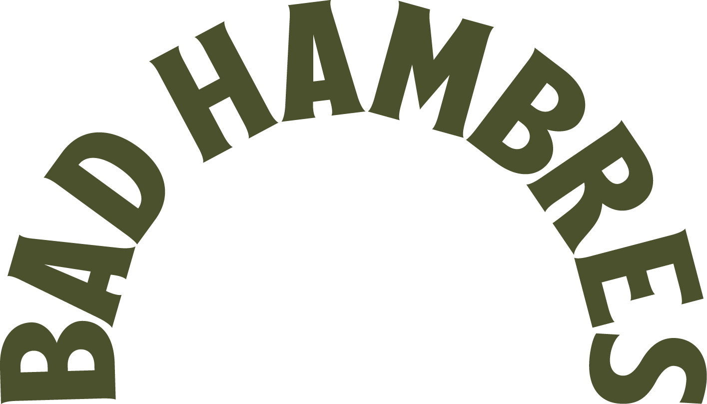 Arched logo design for Bad Hambres packaging and brand assets
