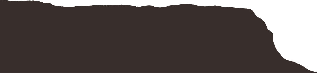 Layered desert mountain silhouettes in cosmic desertwave style