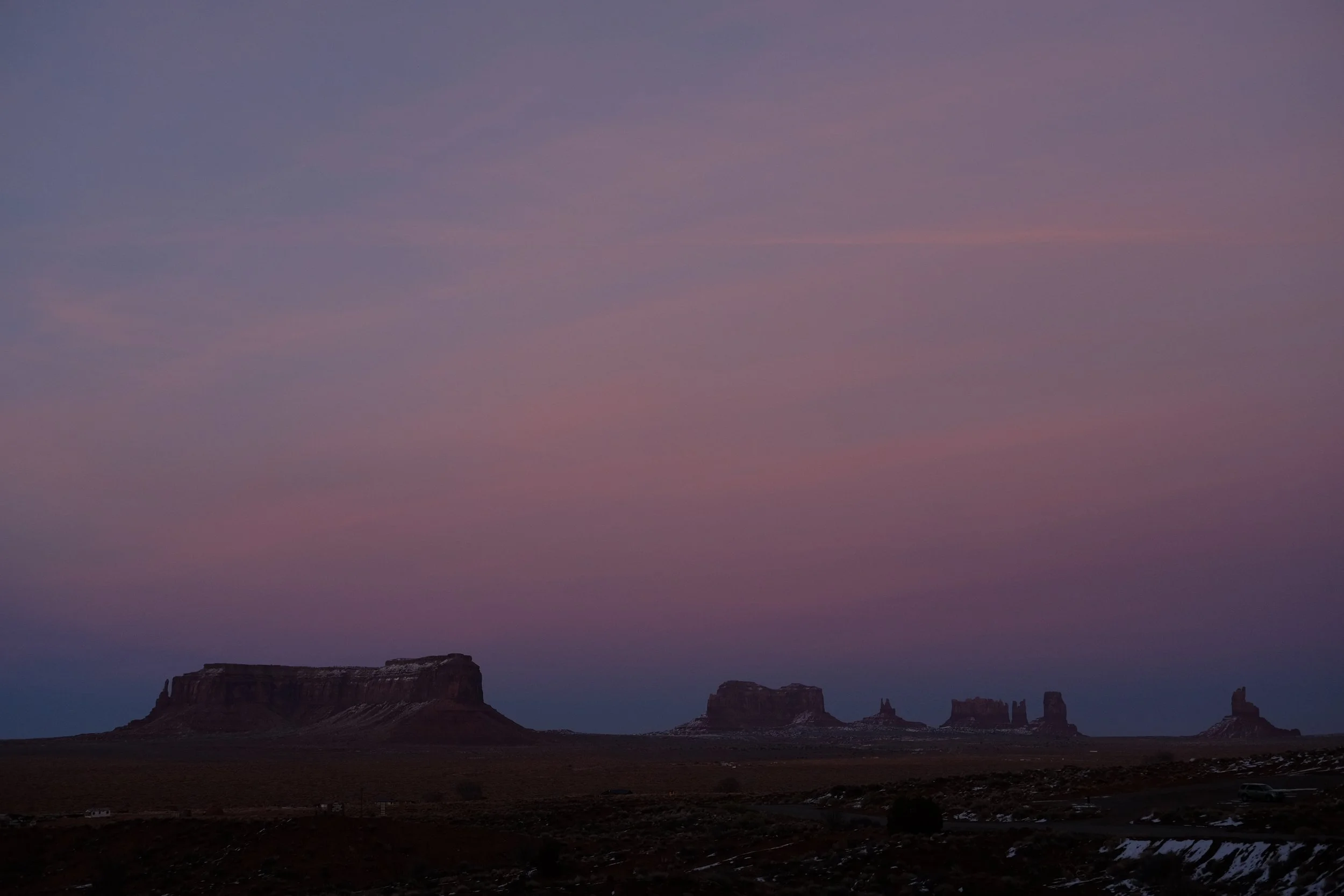 Monument Valley photo at night, edited with the Cactus Country Adobe Lighroom Presets.