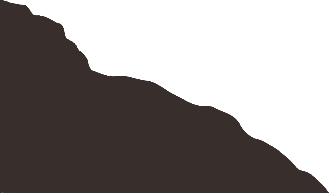 Layered desert mountain silhouettes in cosmic desertwave style