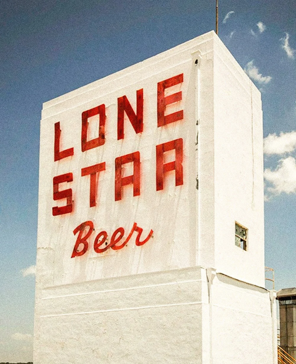 Original signage of Lone Star Beer building
