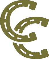 CC horseshoe western monogram branding design