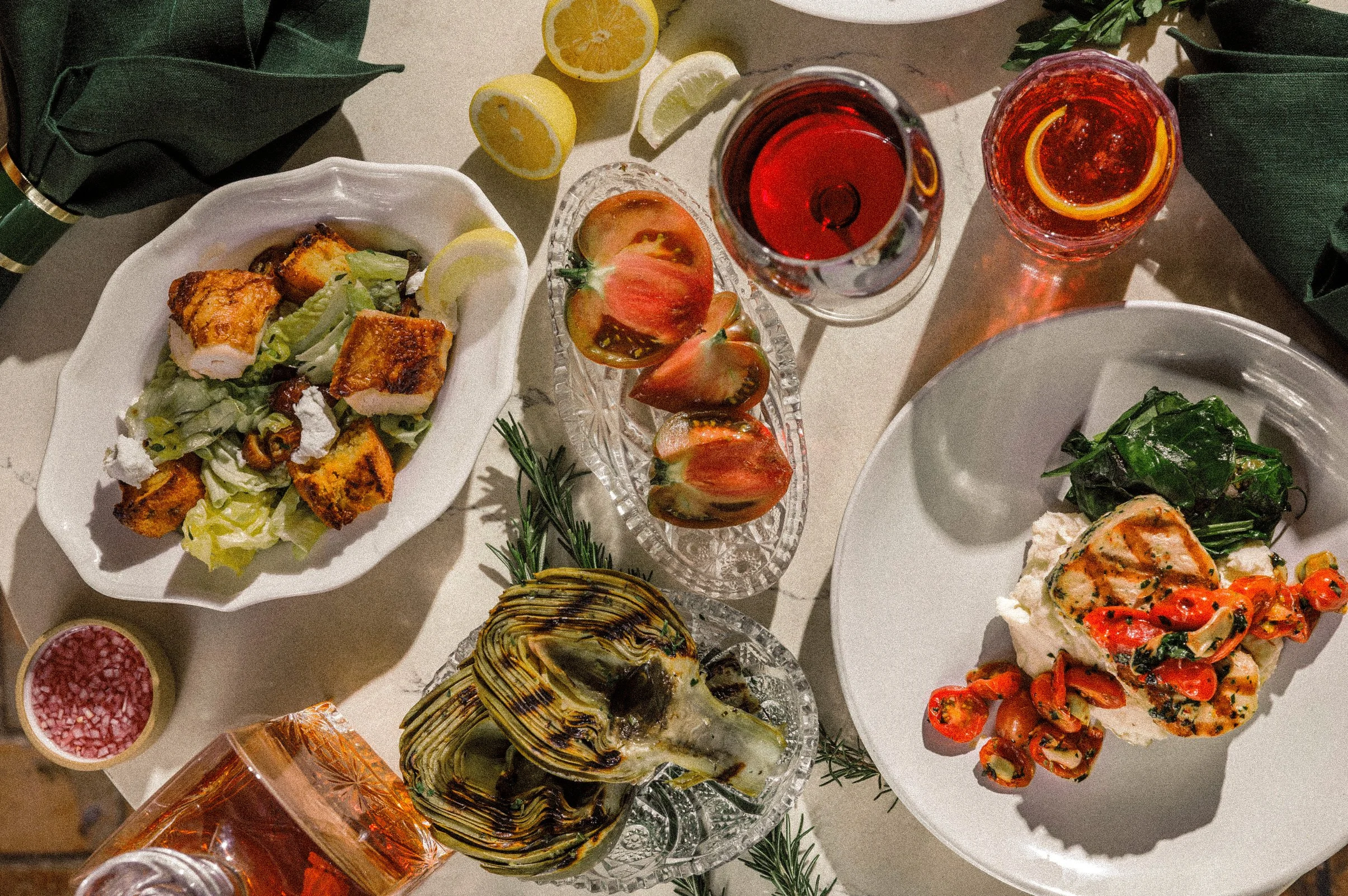 Miramonte restaurant elevated salad and vegetable plating and presentation