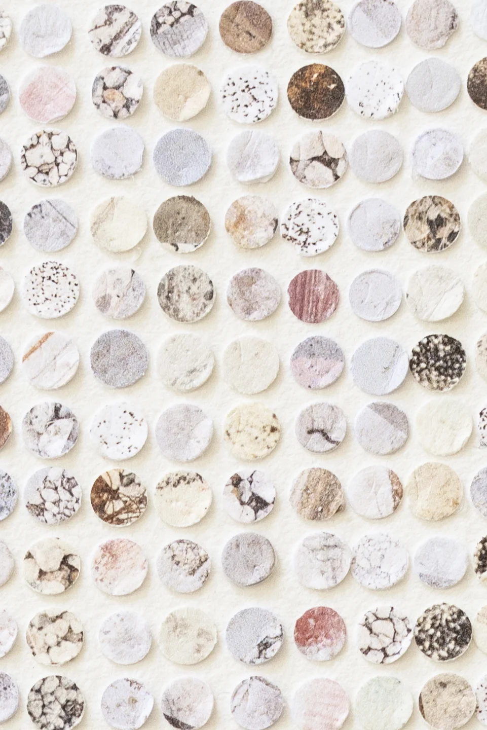 Site Map #2 (images, 4 ,5, 6) 1000’s of tiny circular images mapping the site: rescaled, rearranged. 560 x 760mm