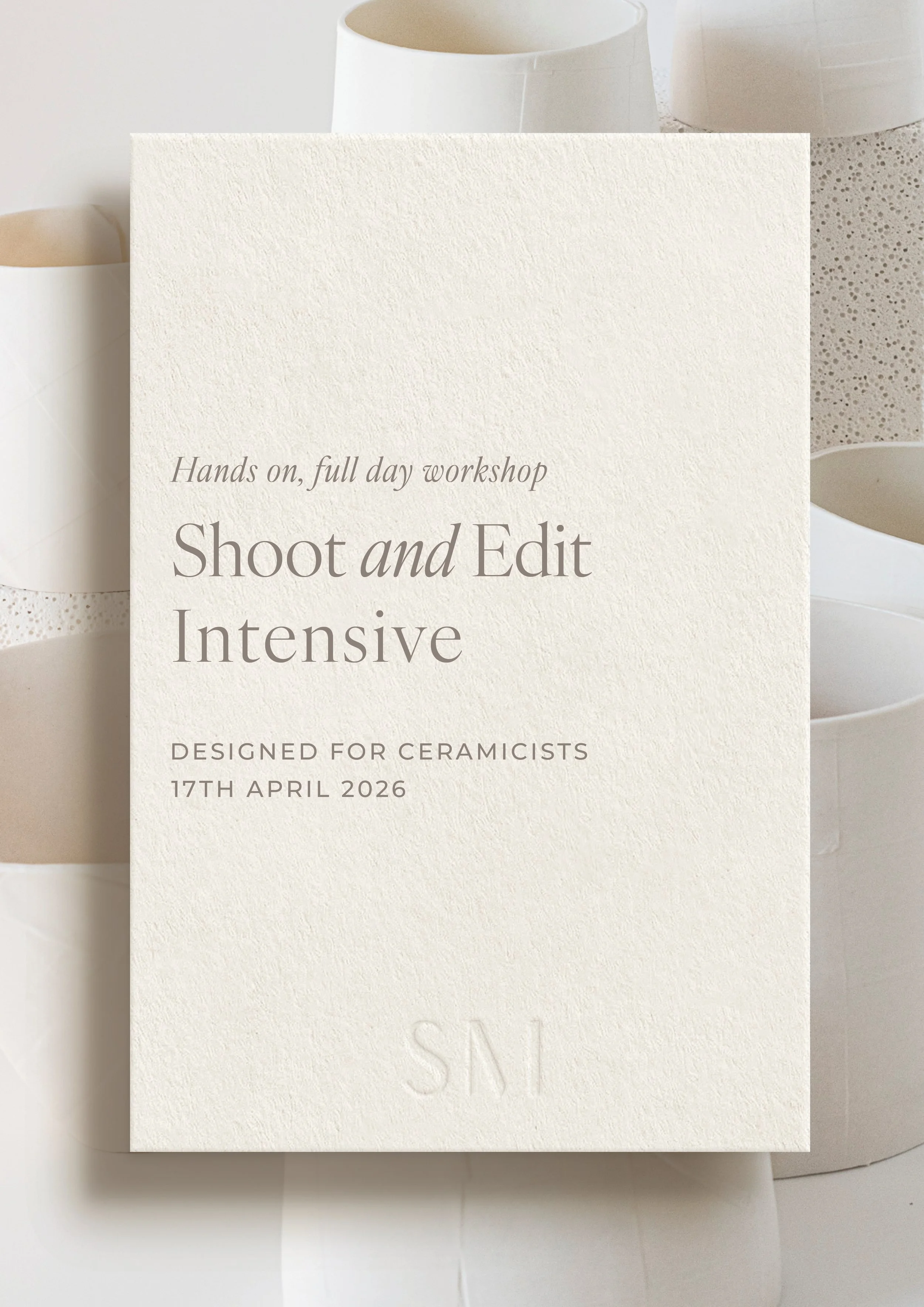 Shoot and Edit Intensive for Ceramicist
